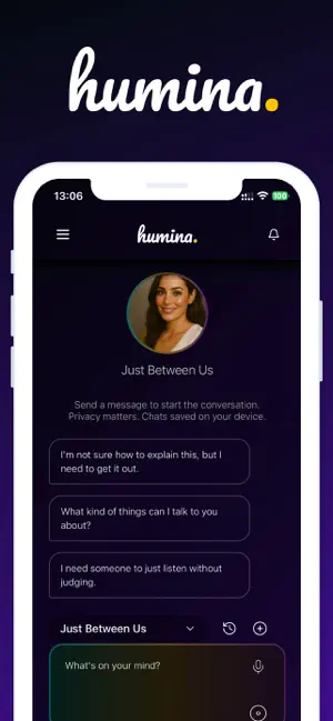 Humina - AI Chat or Video Call screenshot 1