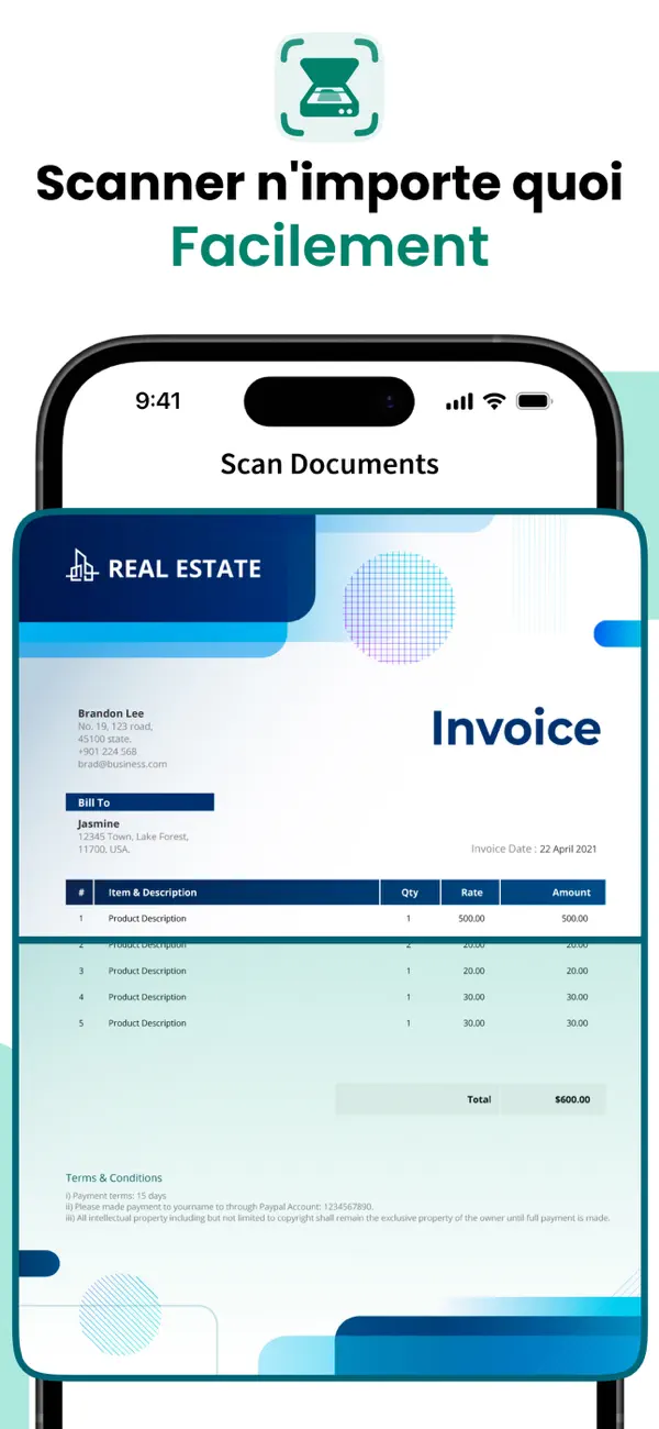 Screenshot #1 pour Scanner de documents: Scanner