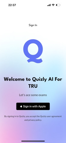 Quizly AI For TRU Screenshot 1 of 10