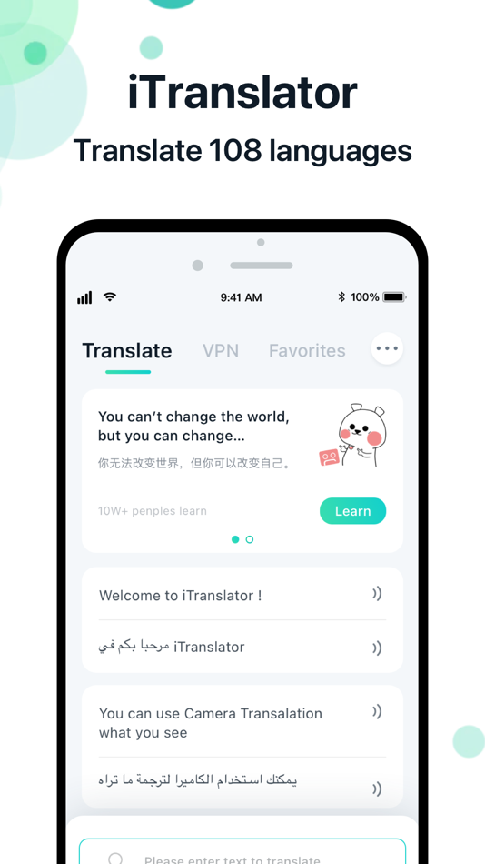 #1. iTranslator-All languages (iOS) بواسطة: TSailing Technology Co., Ltd.