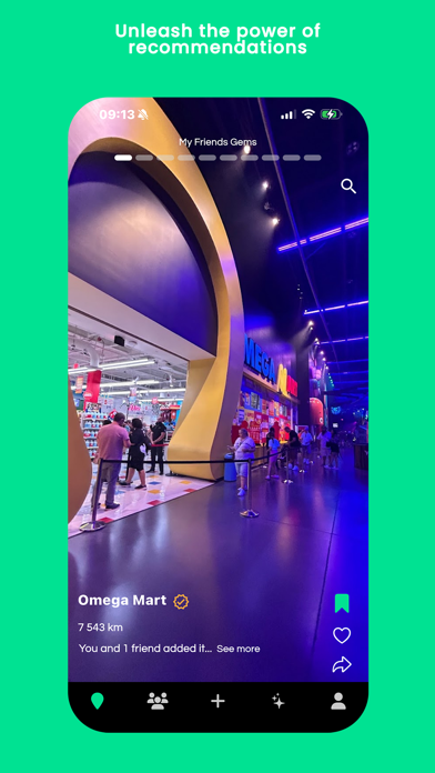 FOMO Social Recommendations Screenshot