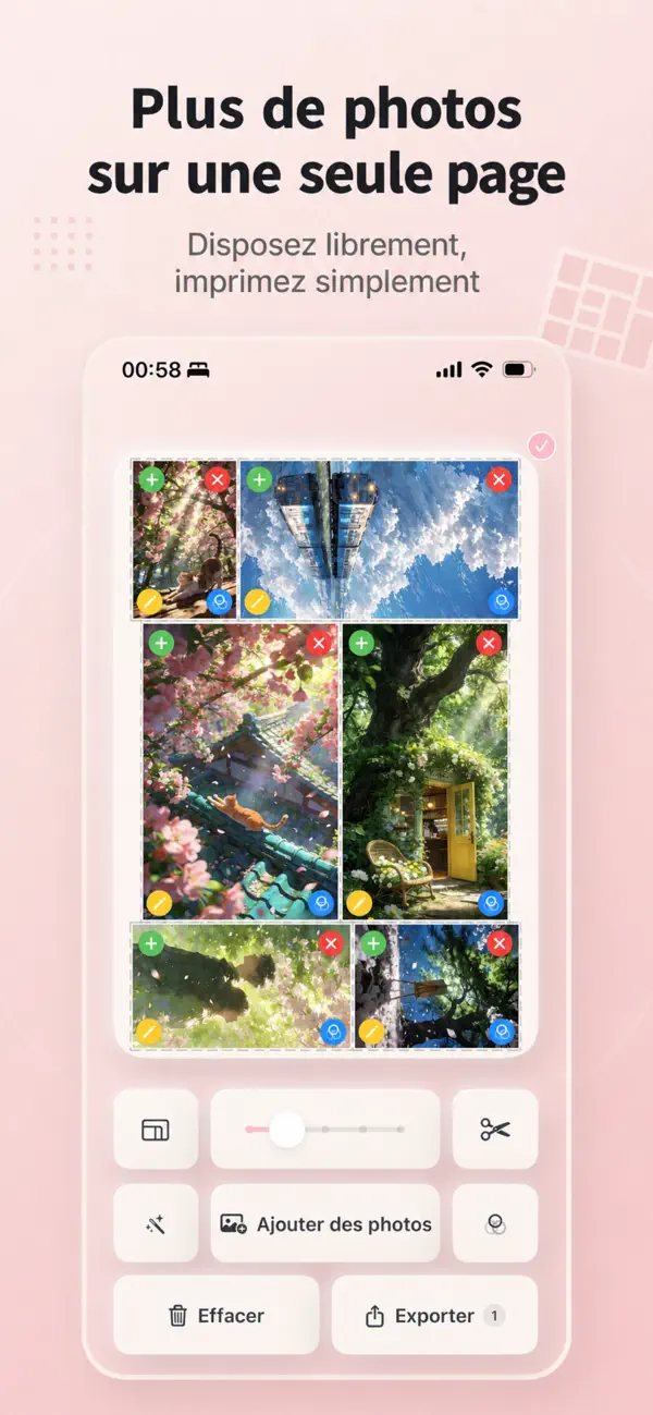 Screenshot #1 pour Photo Layout Editor-Collage-A4