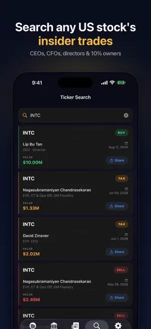 Insider Tracker: Stock Trades screenshot 3