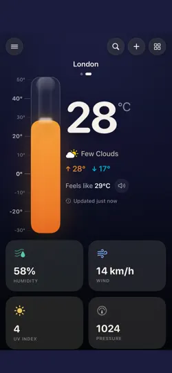 Скриншот измерение температуры на iPhone 2