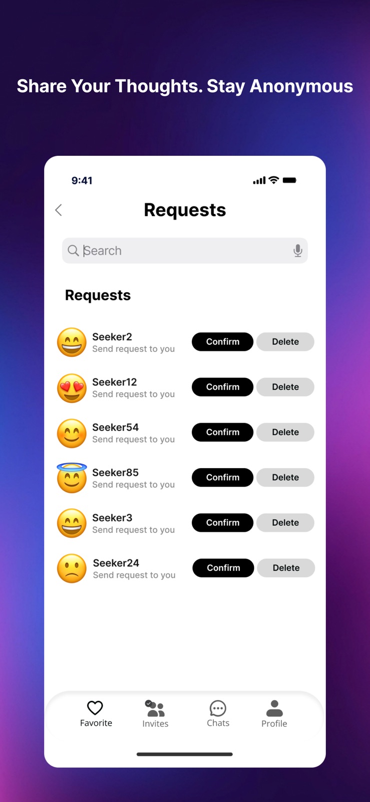 Anonymous Friend iphone screenshot 2