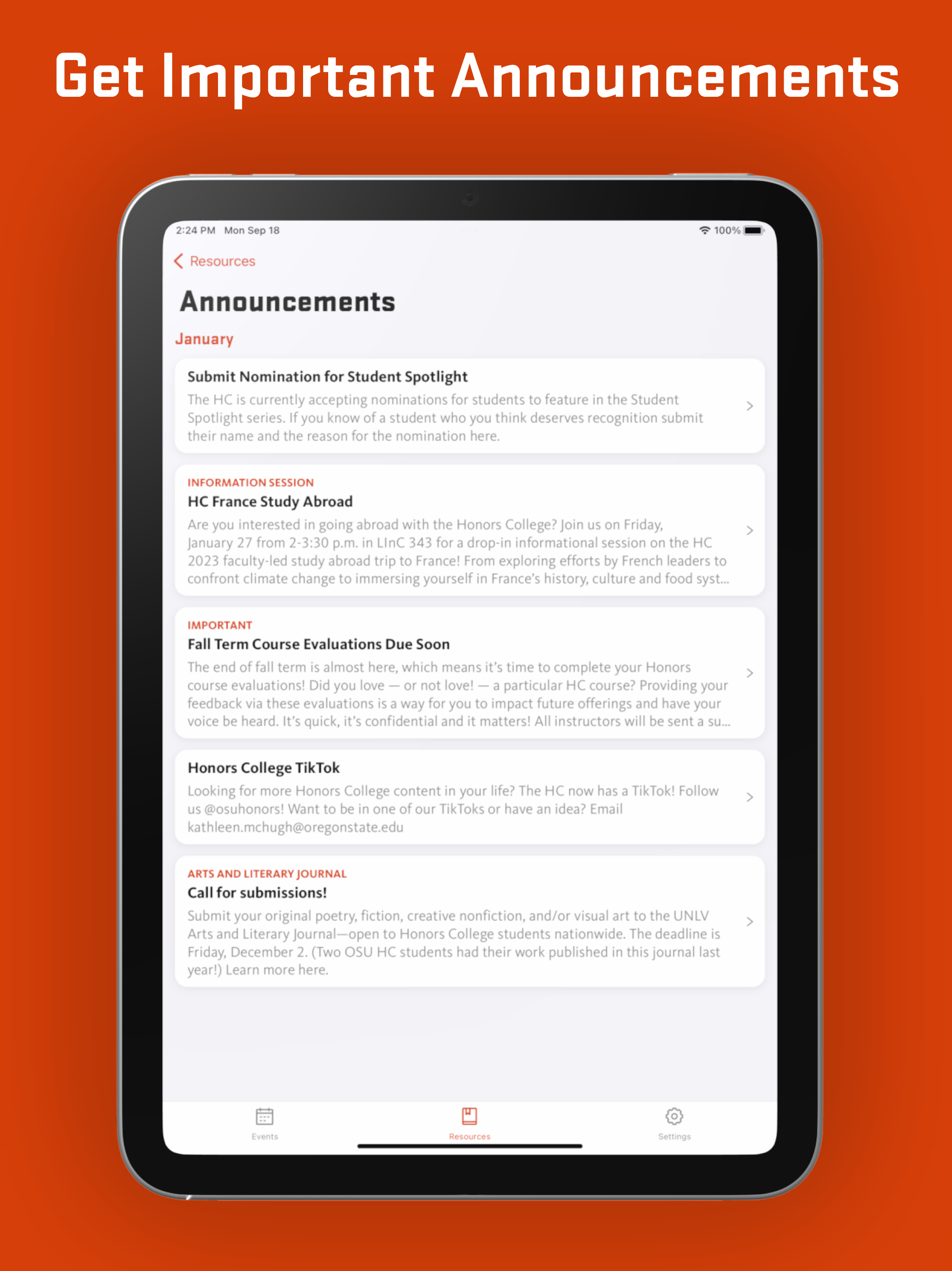 Oregon State Events