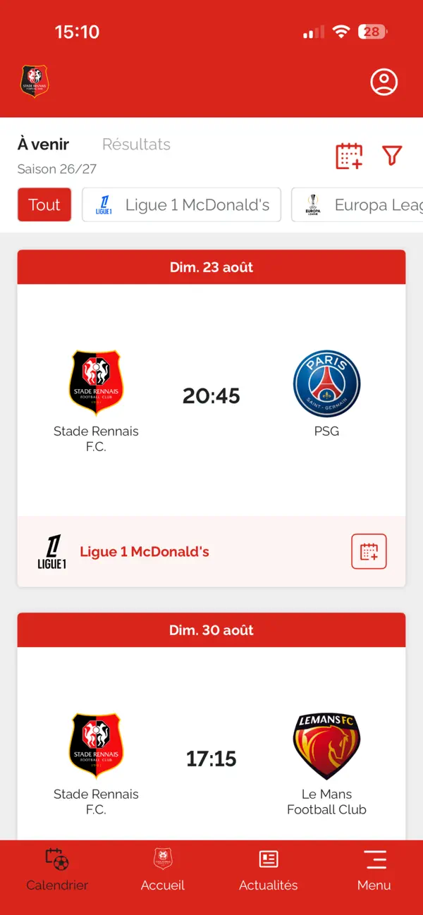 Screenshot #2 pour Stade Rennais F.C.