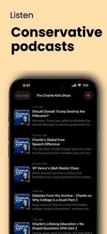 Conservative News & Podcasts iPhone screenshot