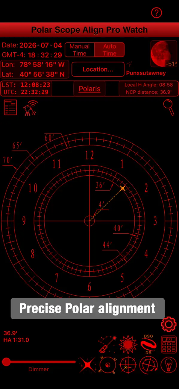 Screenshot #1 pour Polar Scope Align Pro Watch