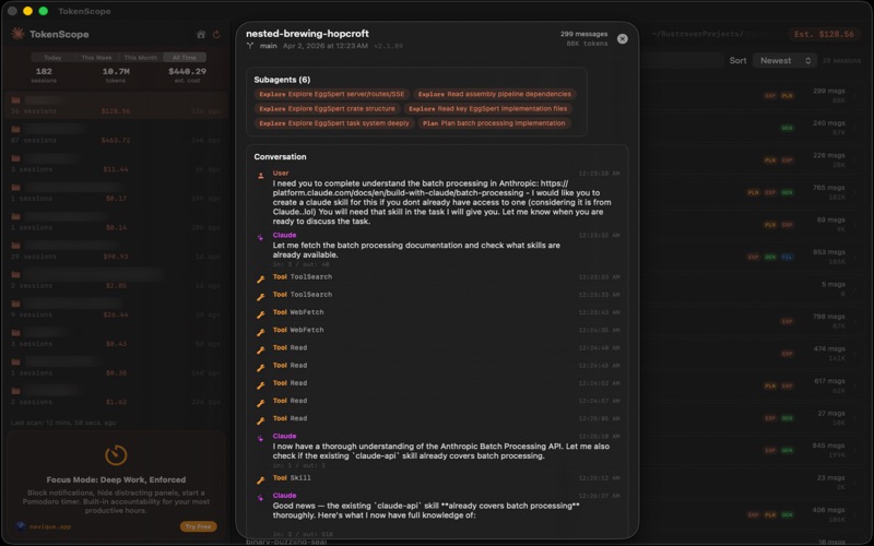 TokenScope For Claude Code screenshot