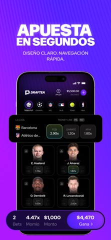Draftea - Apuestas Deportivas iPhone screenshot 2