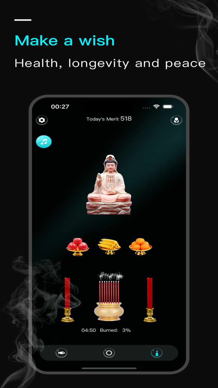 Zen Mind-Wooden fish beads