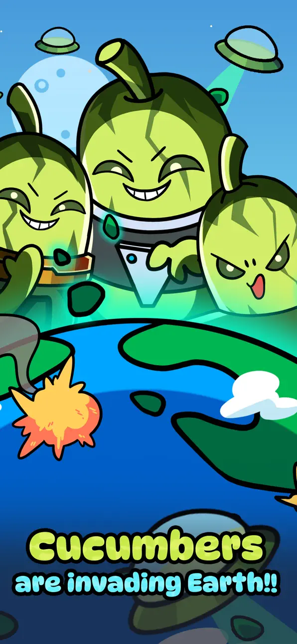 Cat vs Cucumber iOS Mod IPA screenshot 1 - iOS game interface