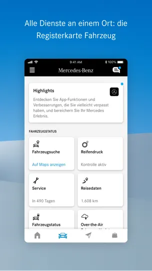 Screenshot von Mercedes-Benz auf dem iPhone 3