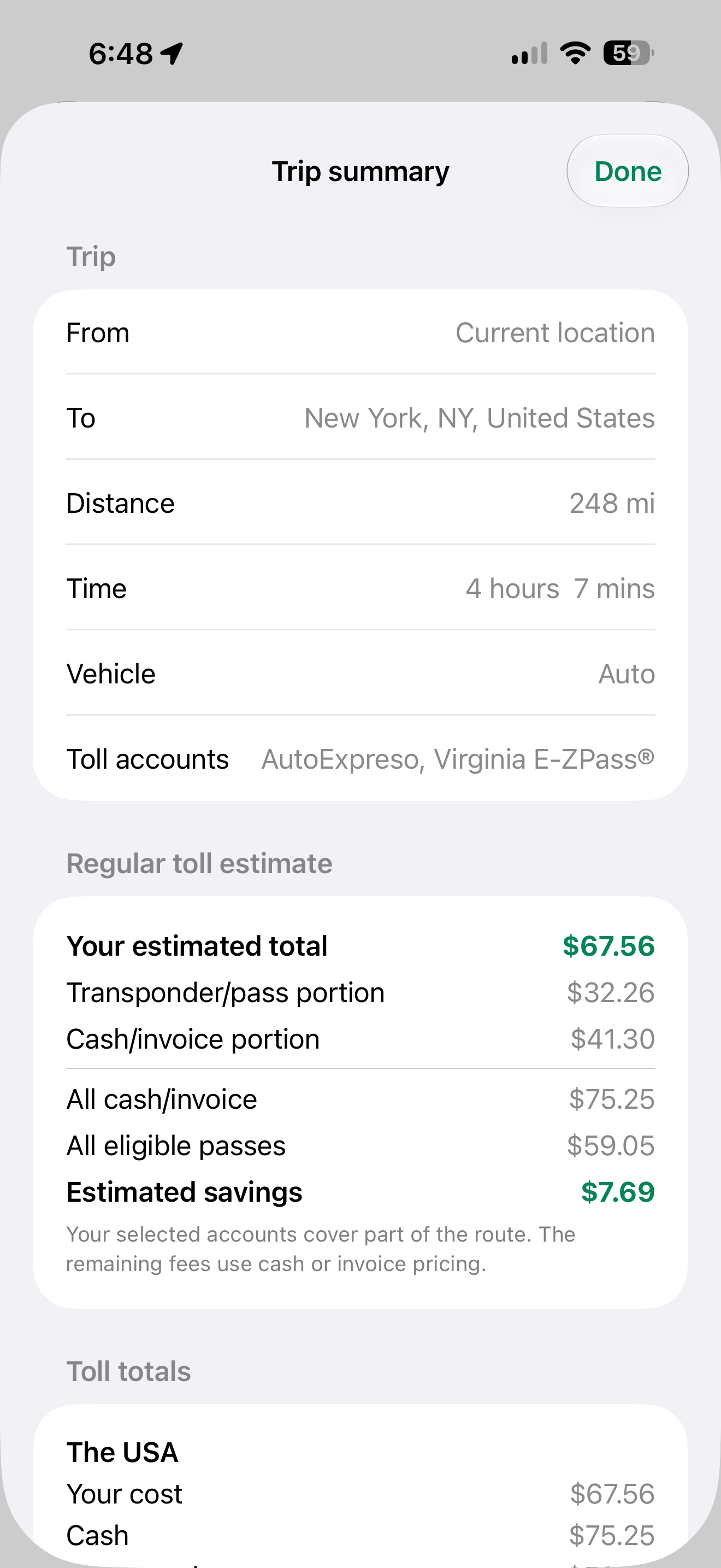 Tollsmart Toll Calculator screenshot 3