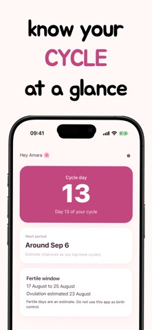 Rouge: Private Period Tracker iPhone screenshot