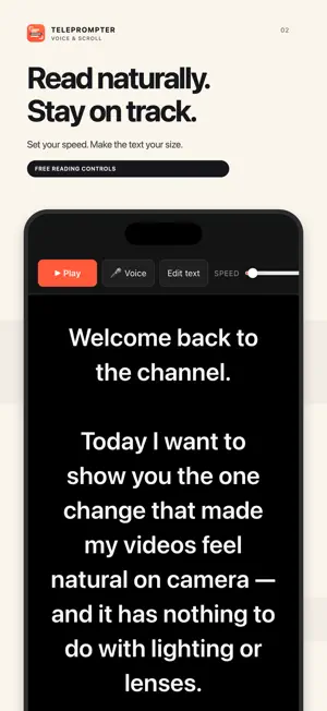 Teleprompter: Voice & Scroll screenshot 2