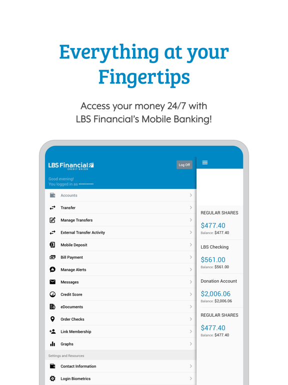 LBS Financial CU iPad screenshot 4 - Finance app