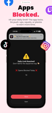 Upp ~ AI Alarms & Screen Time iPhone screenshot