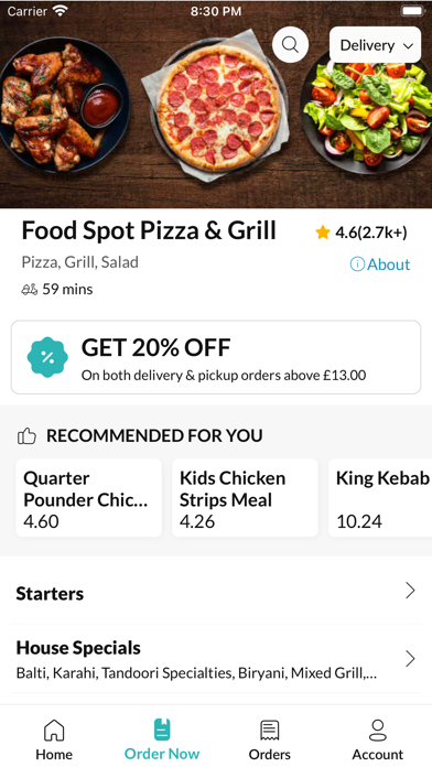 Food Spot Pizza & Grill Screenshot