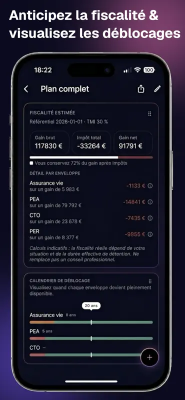 Monevia : simulateur d'épargne screenshot 5 of 10