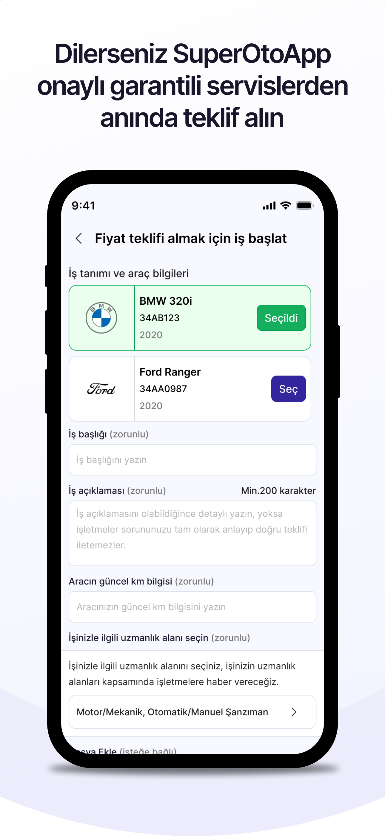 SuperOtoApp: Garantili Servis