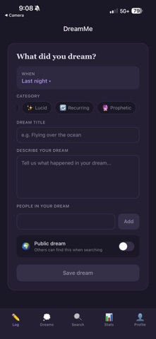 DreamMe screenshot