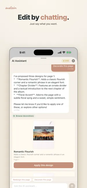 Sustain - AI Photo Album Maker screenshot 4