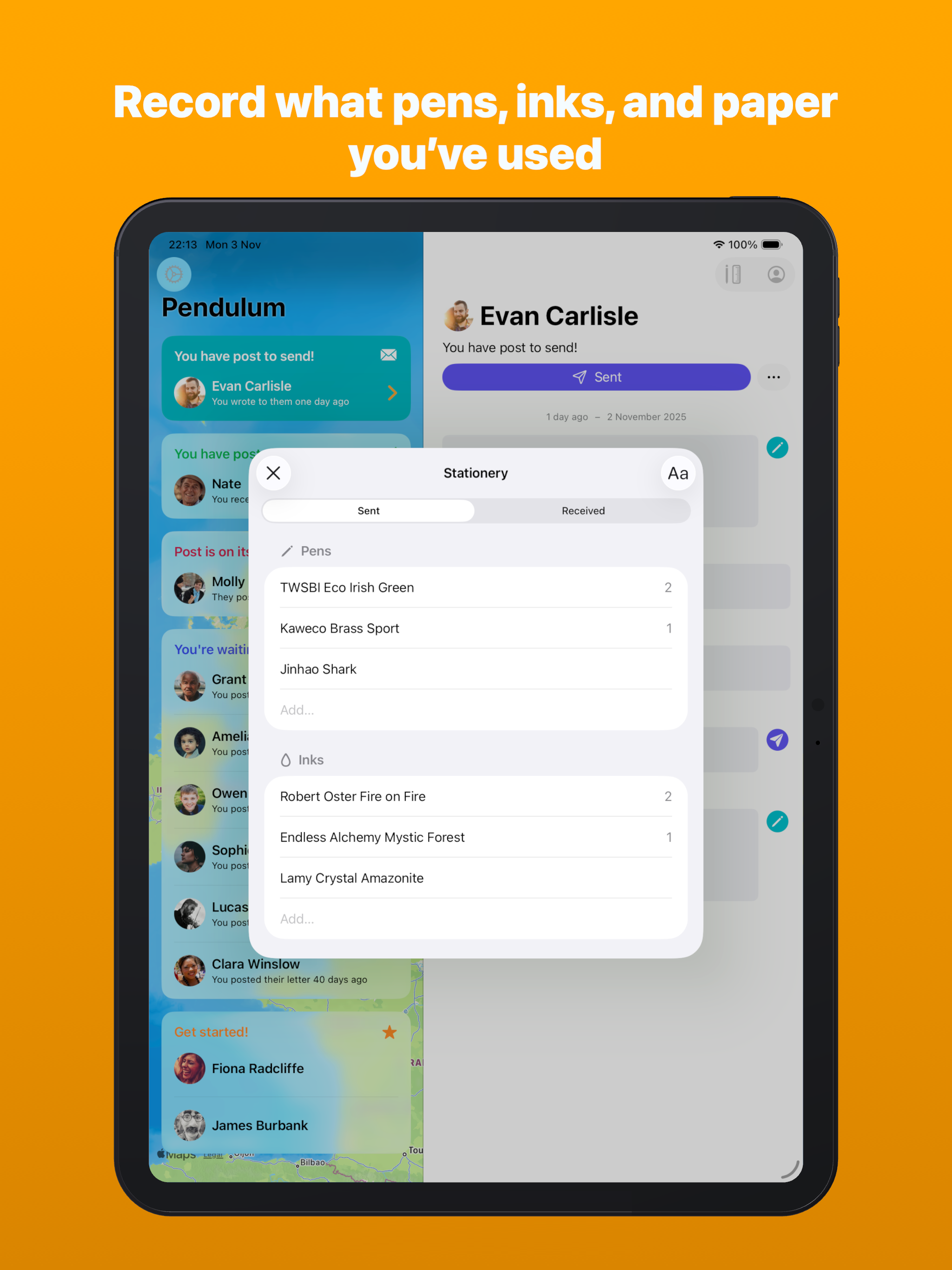 Pendulum - Pen Pal Tracker screenshot 8