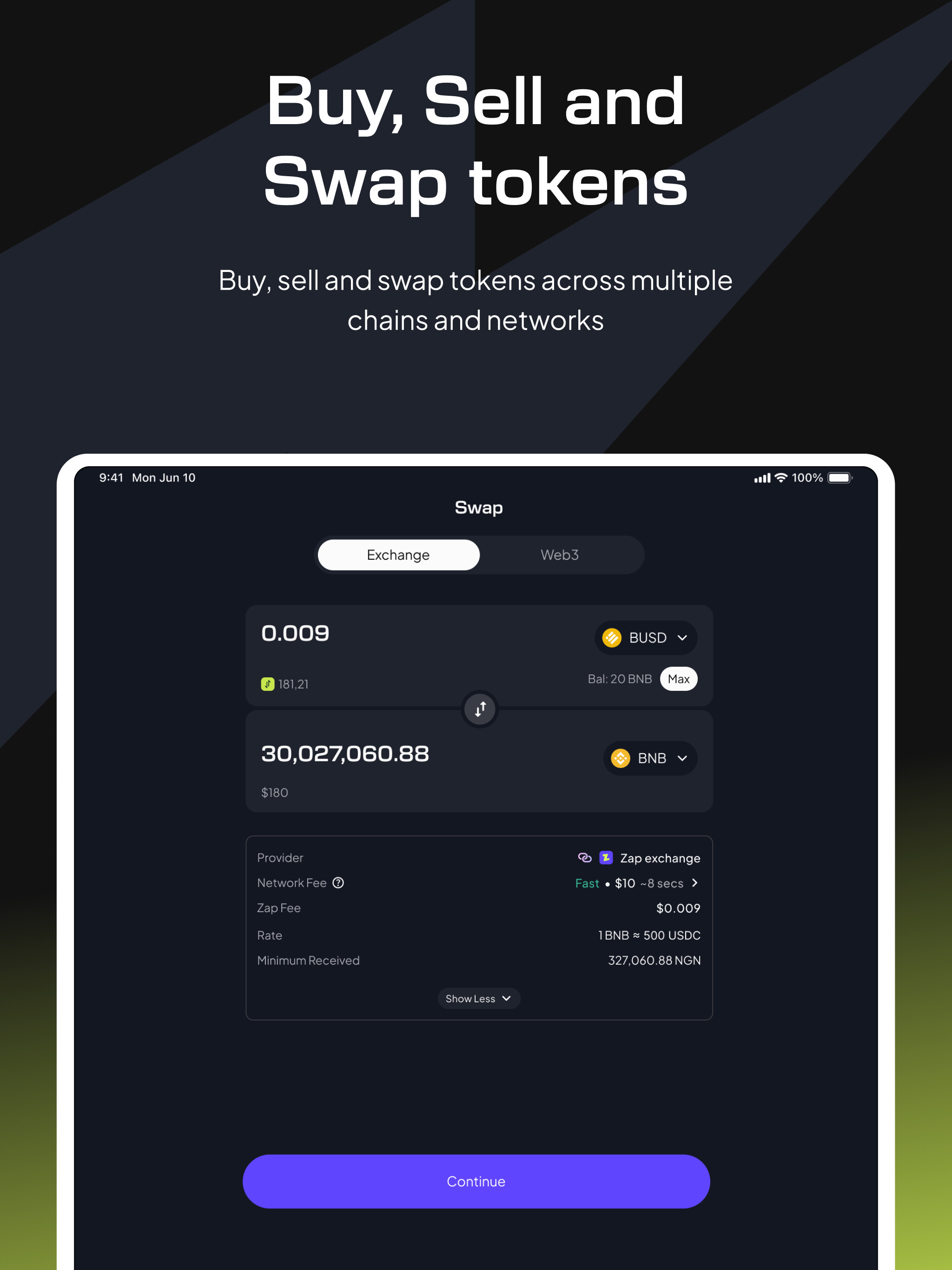 Zap - EXCHANGE CRYPTO, FAST.