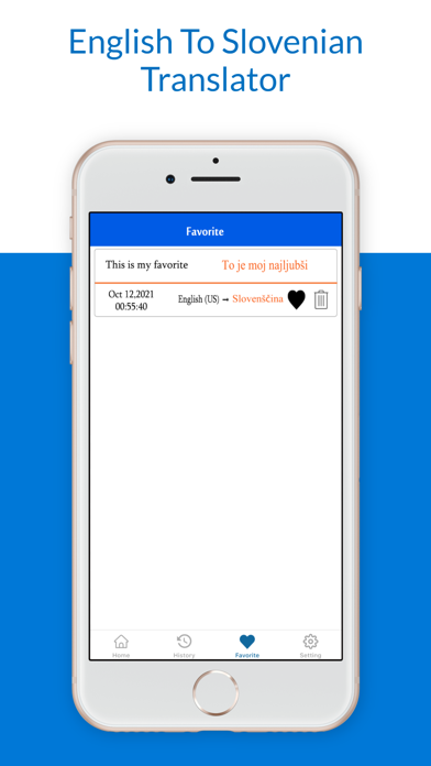 English To Slovenian Translate iPhone screenshot