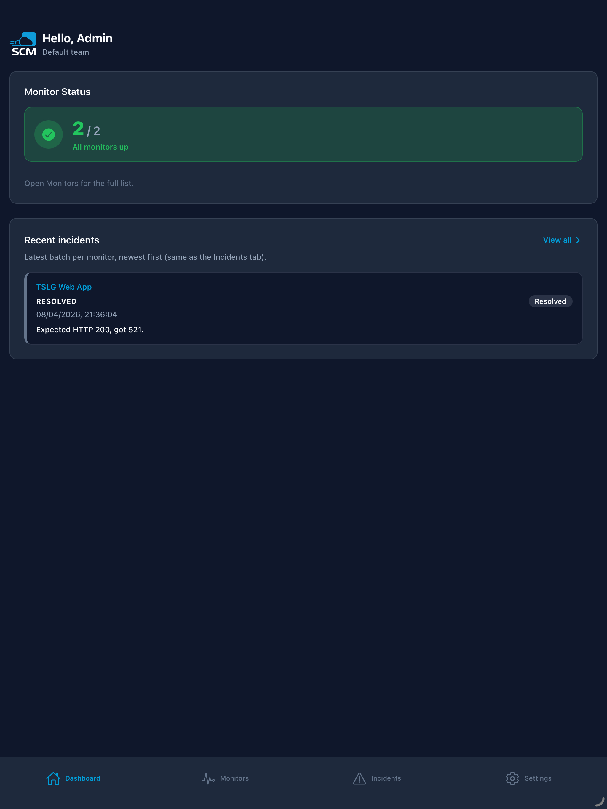 SCM Uptime Monitor screenshot 6