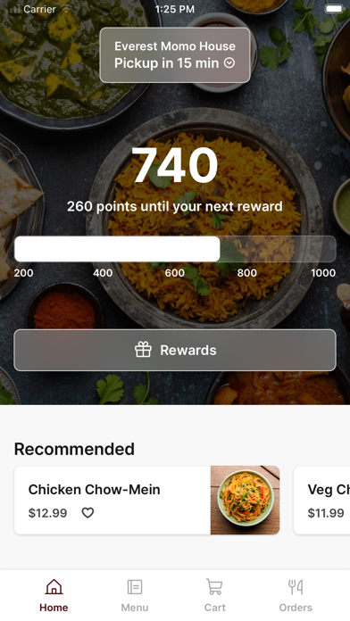 Momo To Go app screenshot