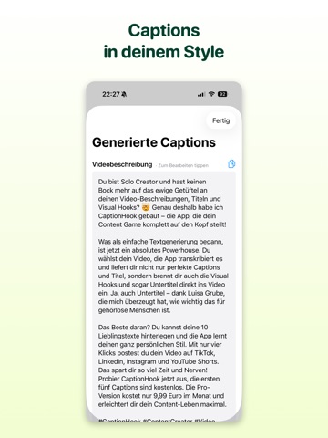CaptionHook iPad screenshot