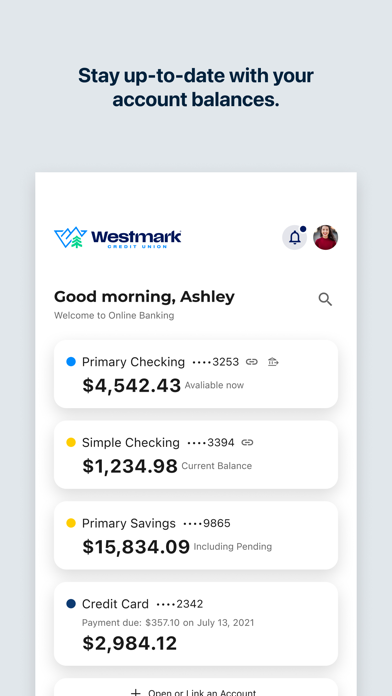 Westmark Credit Union Mobile Screenshot 2 of 4