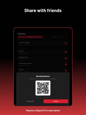 Bagwork: Boxing Combos & Timer iPad screenshot