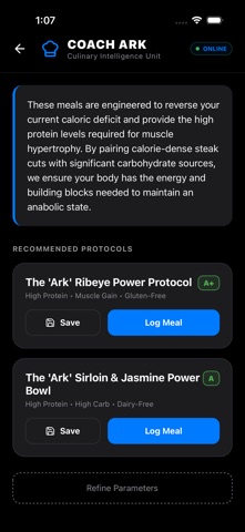 Ark Nutrition screenshot