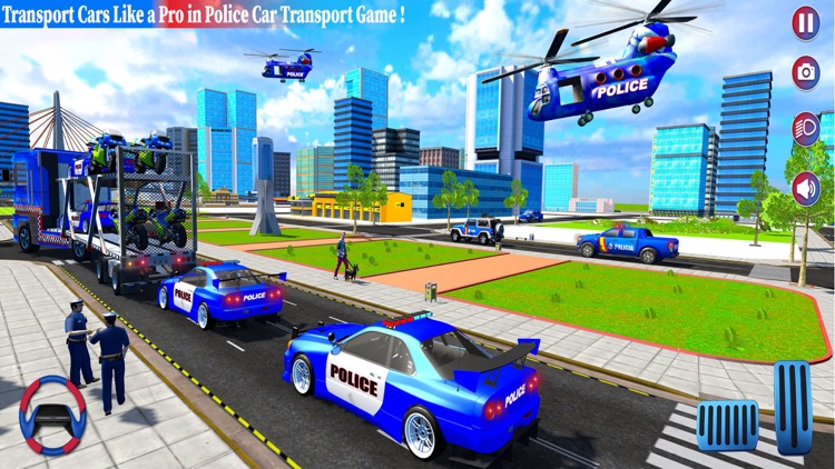 Police Car Transporter Game 3D screenshot-4
