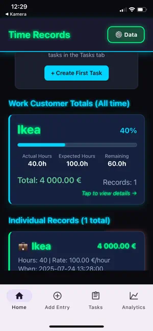 Project Time Record screenshot 3