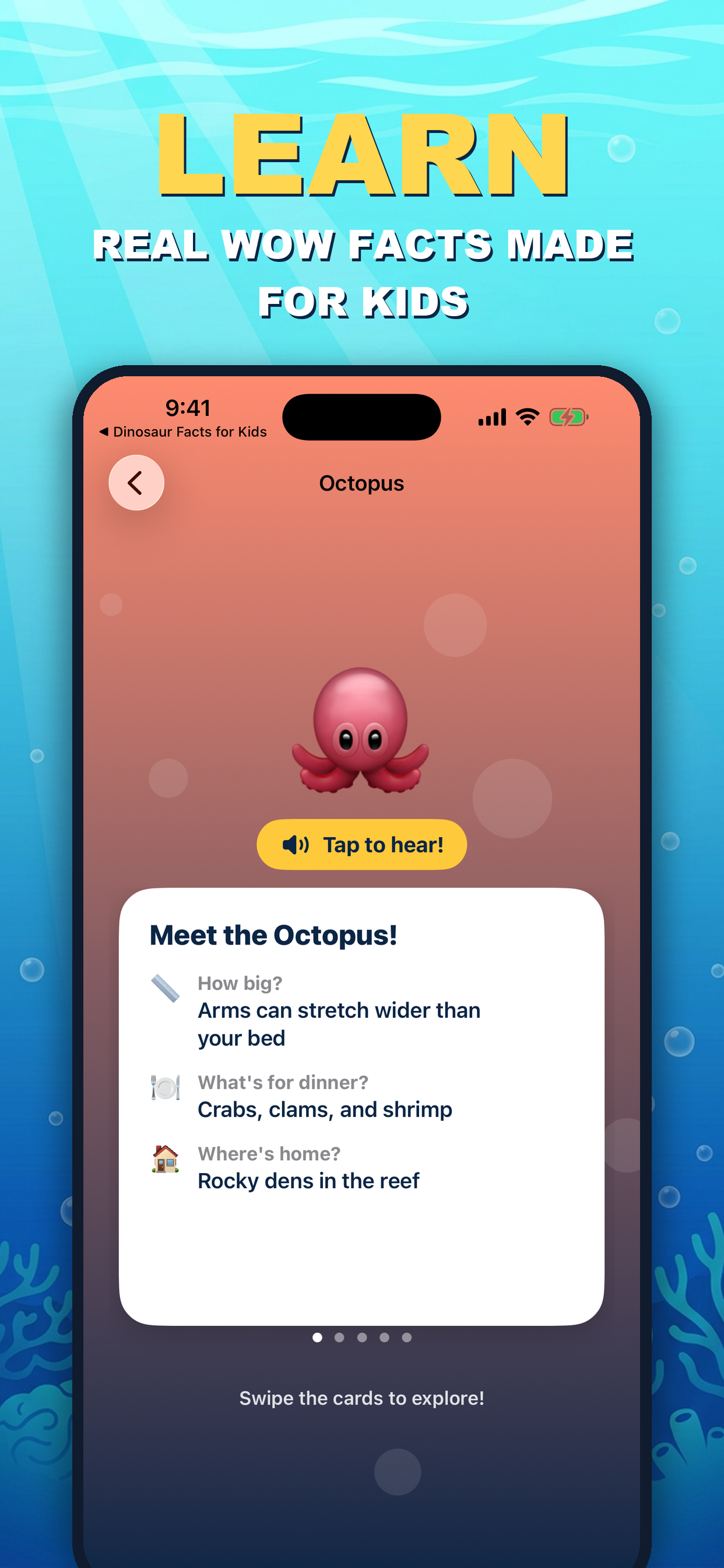 Ocean Animal Facts Kids screenshot 3