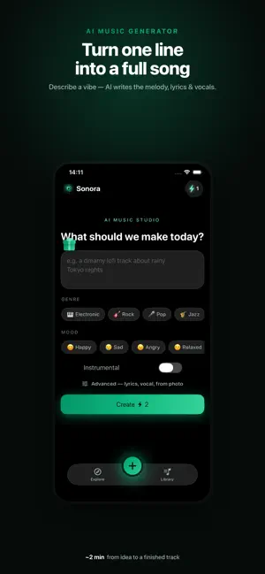 Sonora Music: AI Song Maker screenshot 1