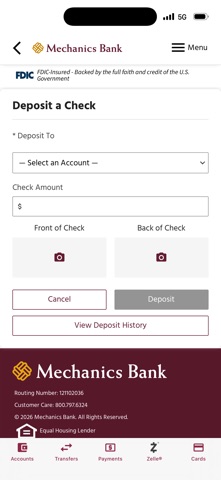 Mechanics Bank Mobile Plus Screenshot 3 of 5