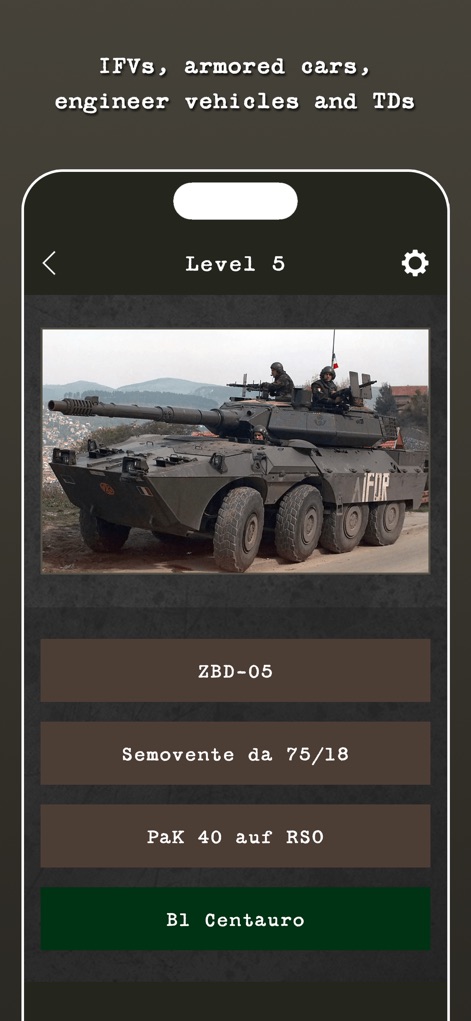 Name the AFV - Games App | MWM