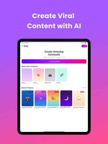 Carousel & Story Maker: Slidy iPad screenshot