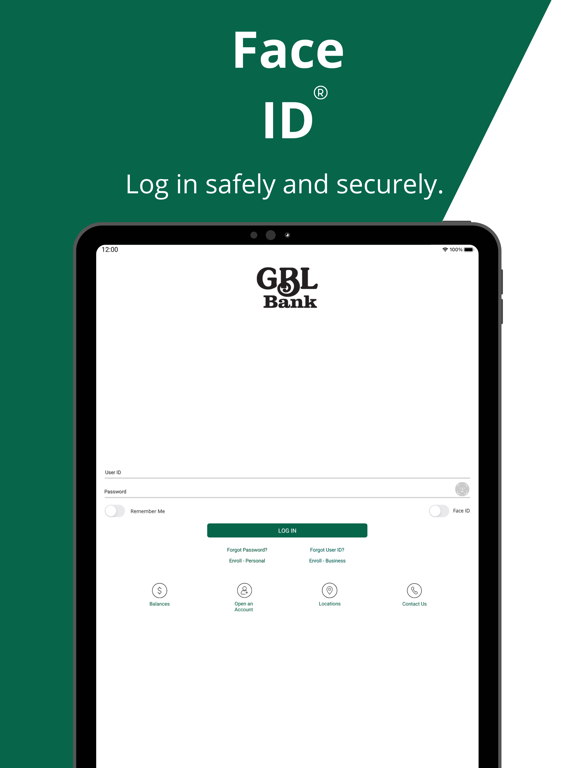 GBL Bank Mobile App iPad screenshot 3 - Finance app