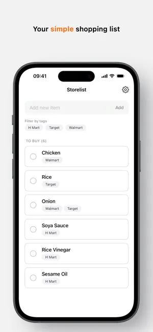 Shopping List - Storelist screenshot 1