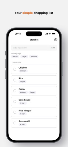 Shopping List - Storelist Screenshot 1 of 5
