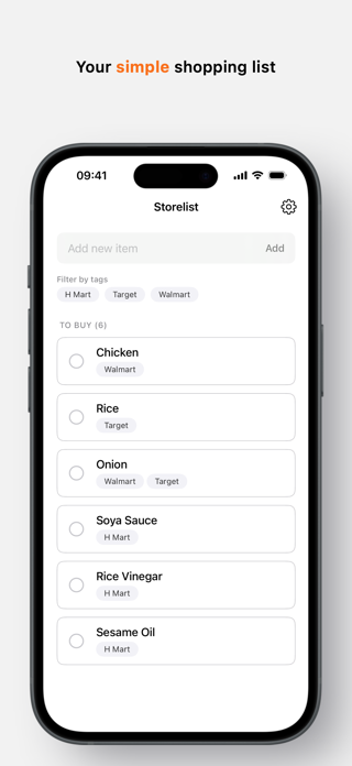 Shopping List - Storelist Screenshot 1 of 5