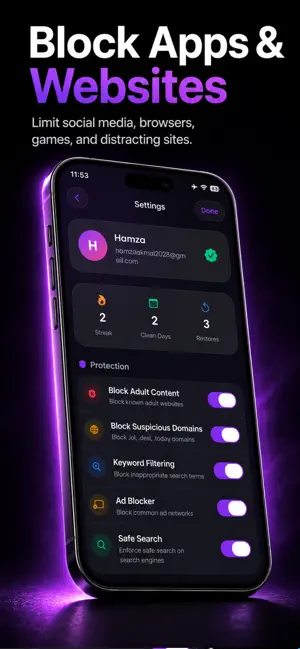 LimitX: Website & App Blocker screenshot 2