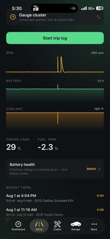 CrankData iPhone screenshot